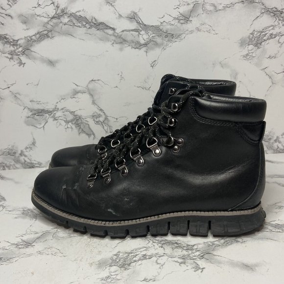 Cole Haan Zerogrand Hiker Boot Mens Size 8 Black Leather Waterproof Hiking Shoe - Picture 4 of 9